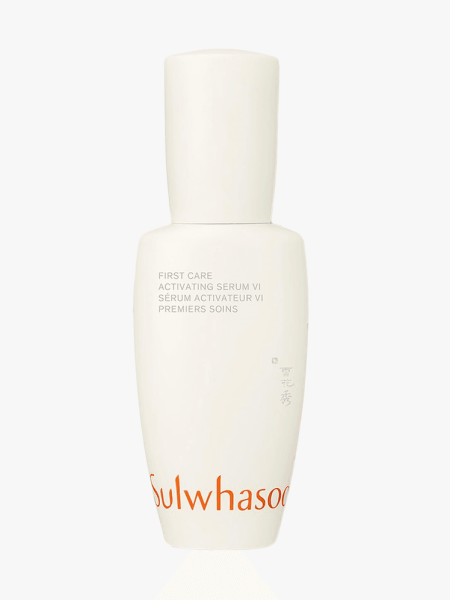 Sulwhasoo First Care Activating Serum in branded bottle component on a light gray background